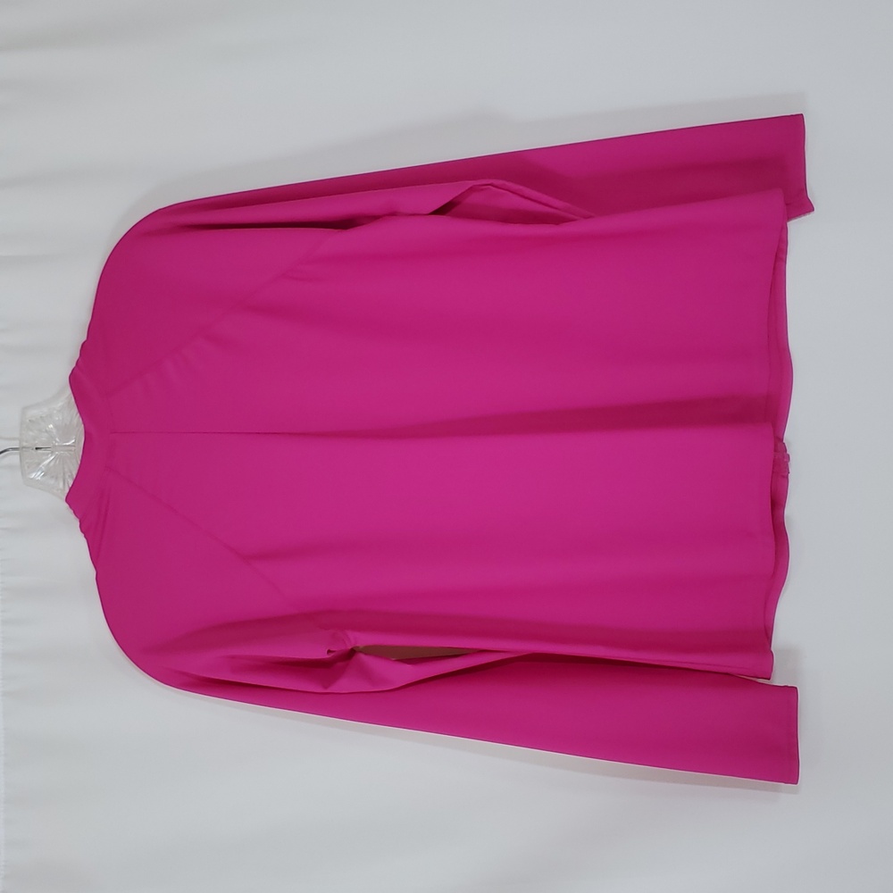 Kona Sol Woman's Long Sleeve Vibrant Pink Zip-Up Rash Guard - Picture 8 of 12